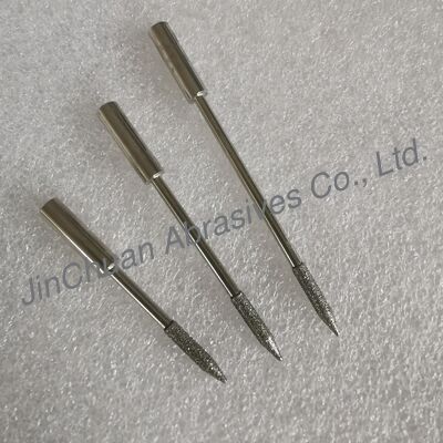 D151# Firm Grit Retention Electroplated Diamond Grinding Pins with 2.2mm Head Diameter and 8mm Abrasive Length