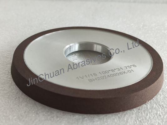 1V1/15° 100*8*31.75*6mm D91 C125 nat slijpen hars band diamant slijpwiel