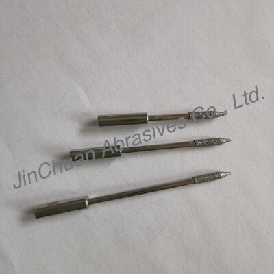 D151# Stevige korrelhoudende elektroplatieerde diamanten slijppen met 2,2 mm hoofddiameter en 8 mm slijplengte
