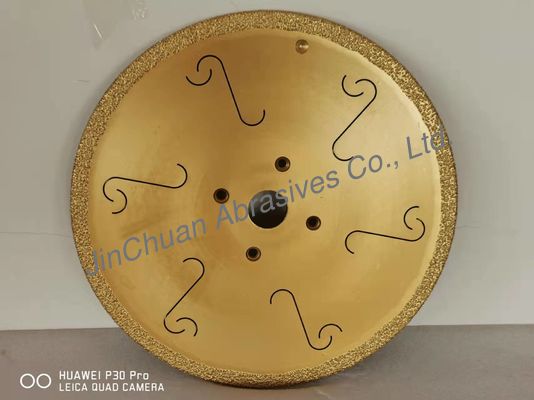 Gouden Kleur 300mm Gesinterd Diamond Wheels With Noise Reduction-Gat