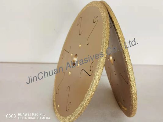 Gouden Kleur 300mm Gesinterd Diamond Wheels With Noise Reduction-Gat